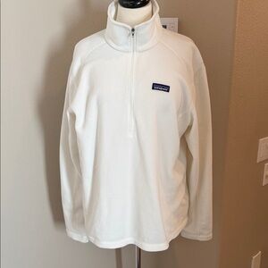 Patagonia White Half-Zip Fleece Pullover